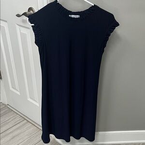 Annalee + Hope Navy Ruffle Sleeve Mini Dress